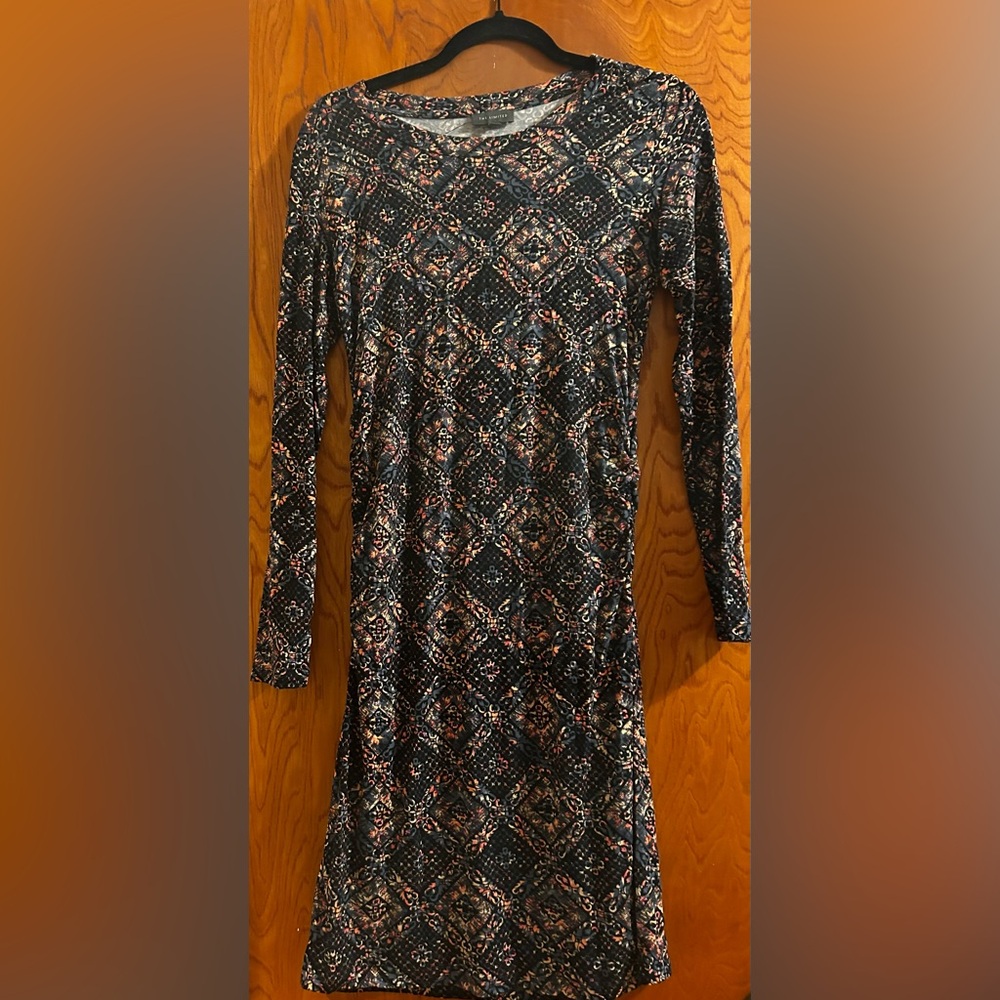 Long Sleeve Patterned Dress